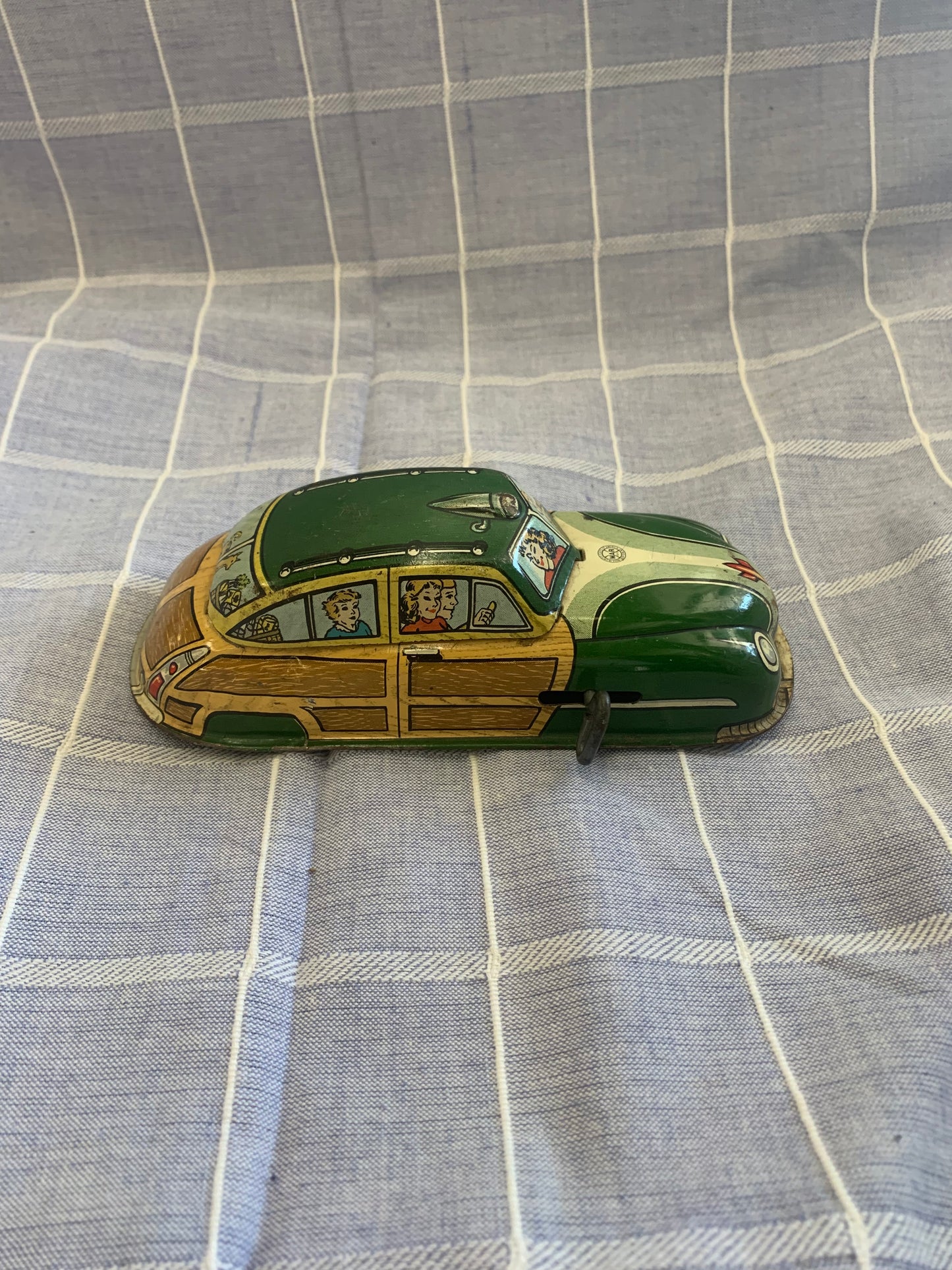 VTG MARX WOOD PANEL WIND UP CAR